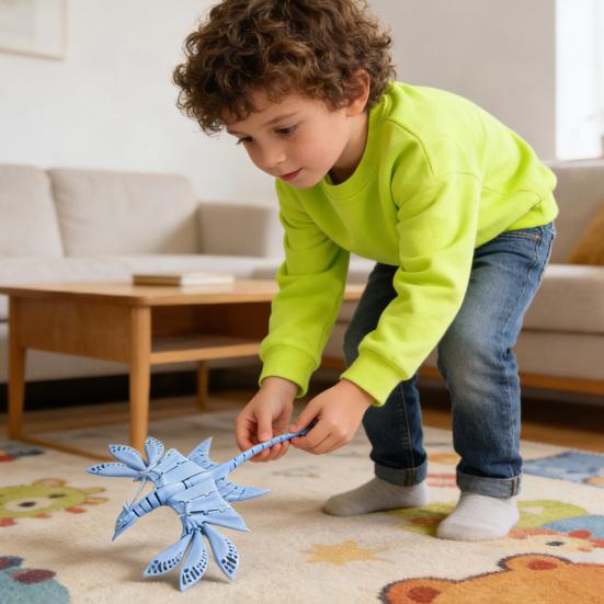 3D-gedruckter Pterosaurier mit flexiblem Gelenkflügel, fliegender Drache Spielzeug, realistisches Tier Fidget Spielzeug für Erwachsene, Stressabbau