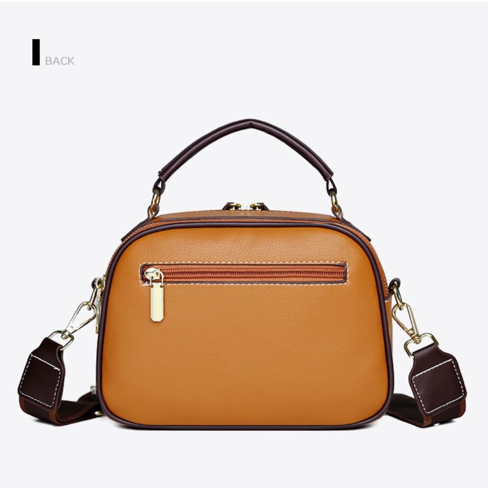 Versatile Retro Women Shoulder Bag PU Leather Large Capacity Messenger Handbag Luxury Cosmetic Bag