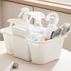 Storage Box, Large Capacity Cleaning Organizer, with Ergonomic Handle Multi-Compartment Design, for Bathroom Kitchen And Household Supplies