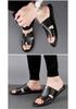 2024 Herren Open-Toe Slip-On Rindsleder Sandalen - Große Größe Strandhausschuhe
