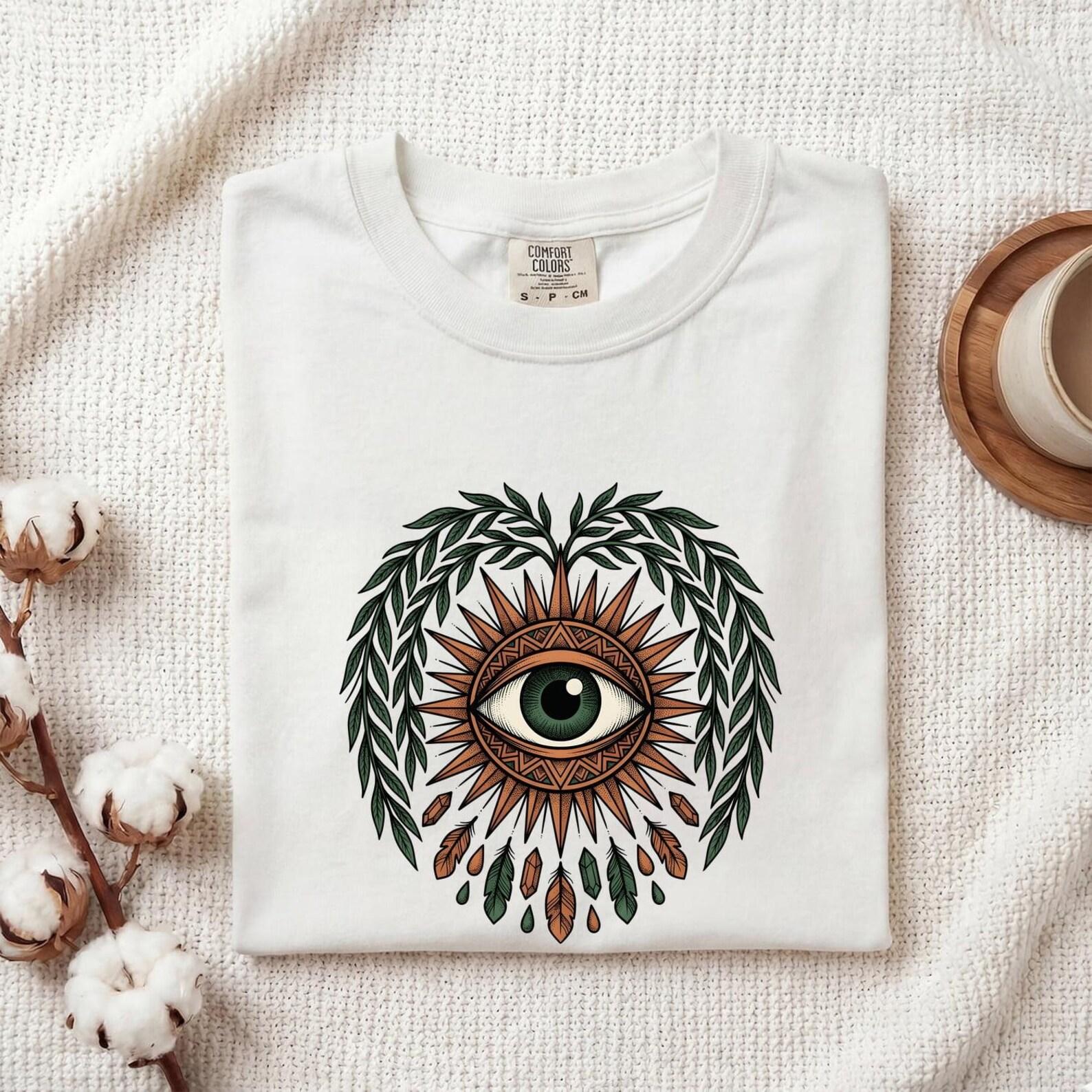 Sun Eye Shirt Boho Chic Mindfulness Gift Women Trippy Tee Sun T-Shirt Hippie Enthusiast Psychedelic Tshirt Meditation Graphic Classic 2XL