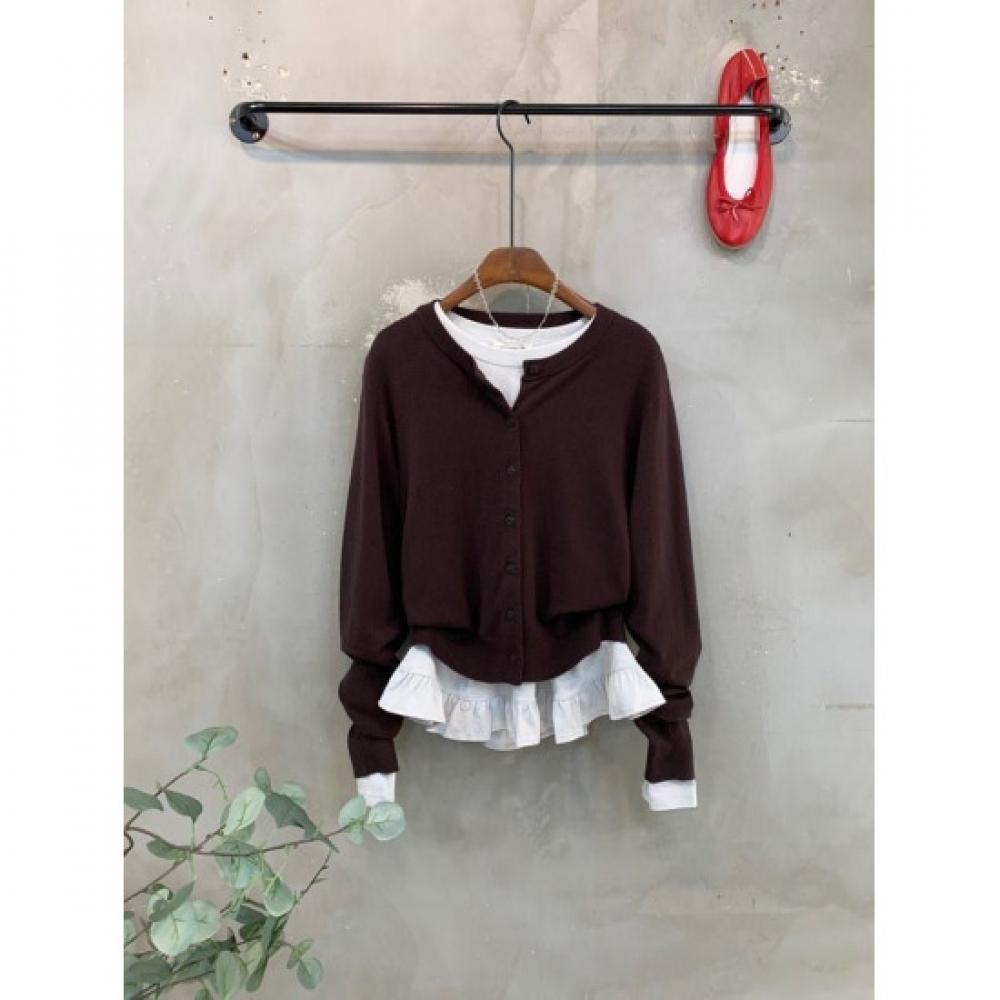 C S In The Room Women baSiC Round neCk Long Sleeve Knit Cardigan 6 ColorS