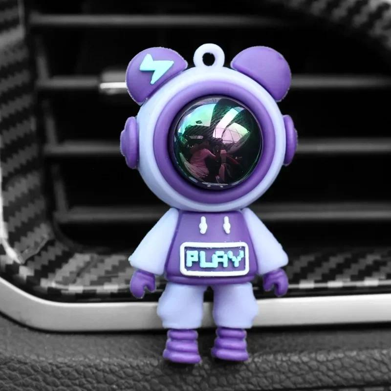 Lightning Bear Car Aromatherapy Clip Air Outlet Spaceman Perfume Clip Air Freshener Aroma Diffuser Car Decoration Accessories
