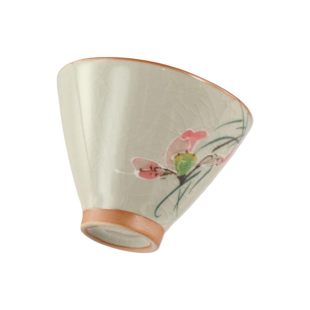 Hand-painted Kung Fu Tea Cup Lotus Graphic Tea Tasting Cups Ge Kiln Ceramic Tea Cup  Household