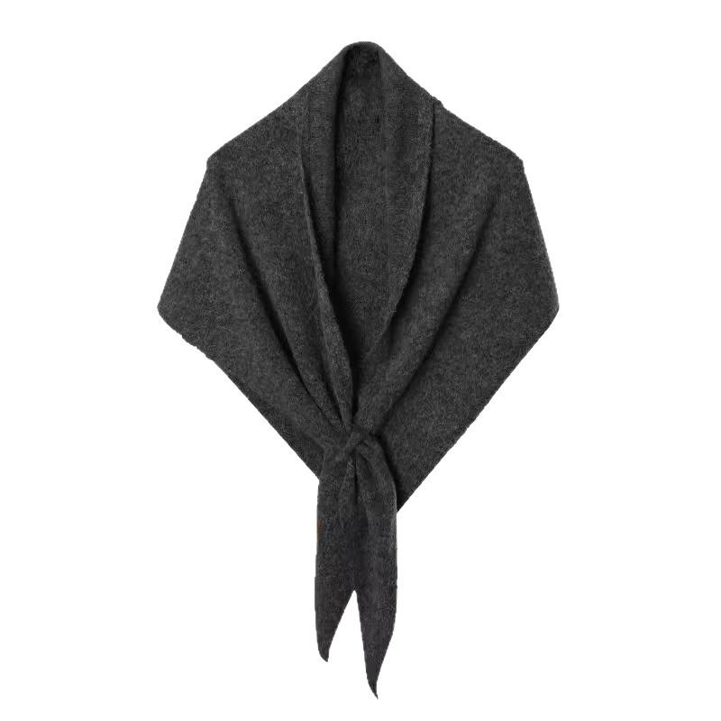 Solid color gray triangular shawl with women's new triangular scarf, young fashion and high sense of versatility