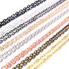 5pcs/lot 4*3mm Diameter 50 Cm 70cm Length 8 Colors Plated Handmade Flattened Chain Necklace Connector For Charms Base and Tray