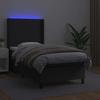 VidaXL Slatted Bed Base with Mattress and LED, Upholstered Bed, Single Bed, Adult Bed for Interior Bedroom, 3139229