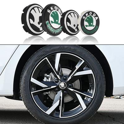 4pcs 55/65mm Car Original Wheel Center Cover Hub Caps Emblem Decoration For Octavia Fabia Rapid Yeti Superb A5 A7 VRS VII
