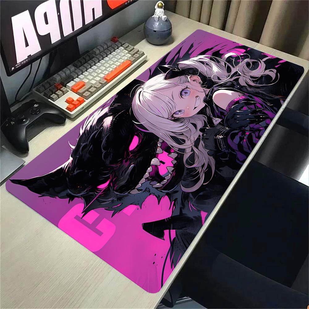Girls and Cat Xxl Mouse Pad 900x400 Kawaii Anime Girl Deskmat Pc Gaming Accessories Computer Offices Non-slip Mousepad Keyboard