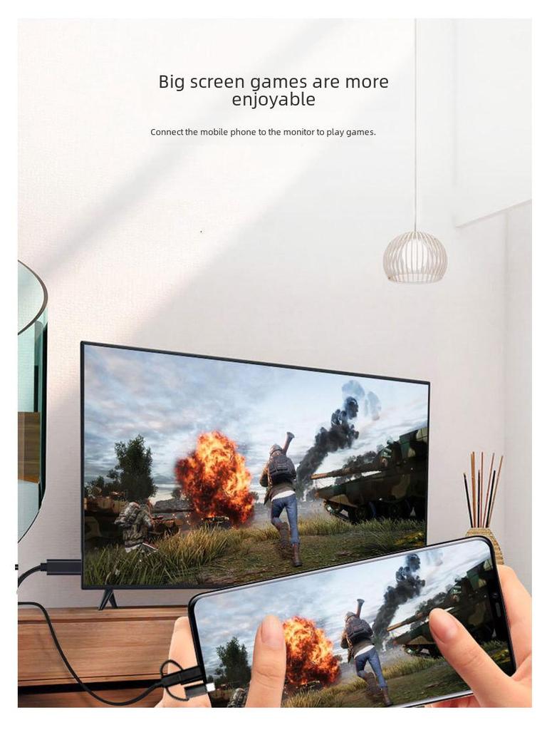 Cablu Lightning HDMI Trei-în-Unu pentru Proiecție Ecran pentru iPhone