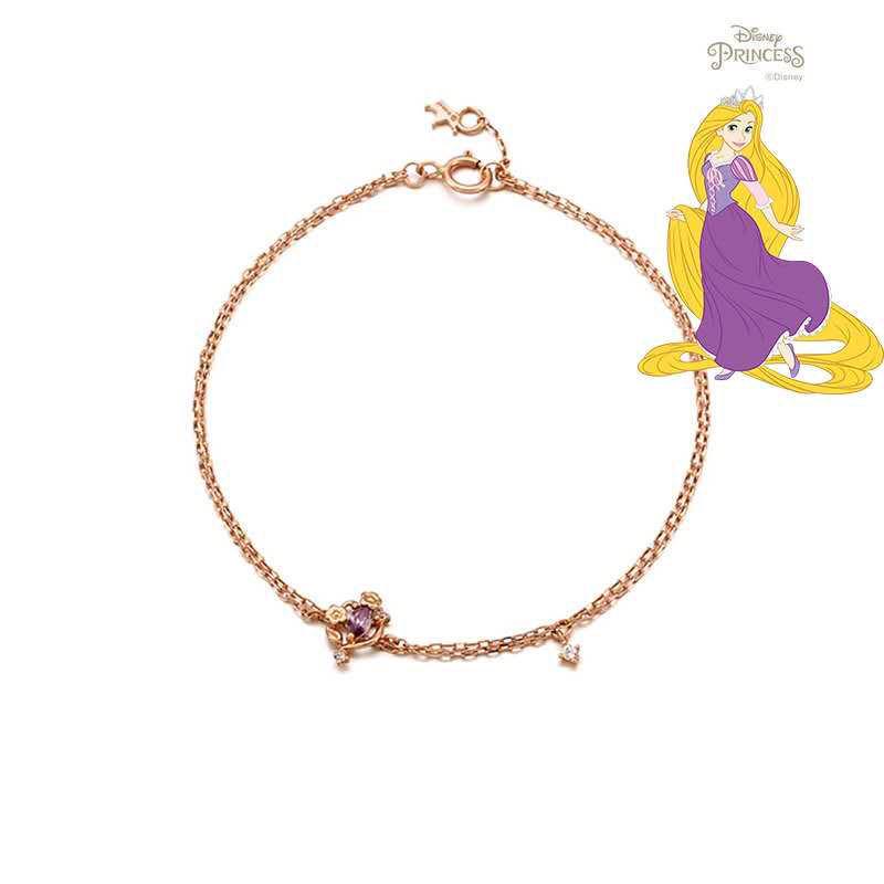 Weihnachtsedition Disney Belle Prinzessin Armband: Exquisiter Luxus-Silberschmuck für Damen