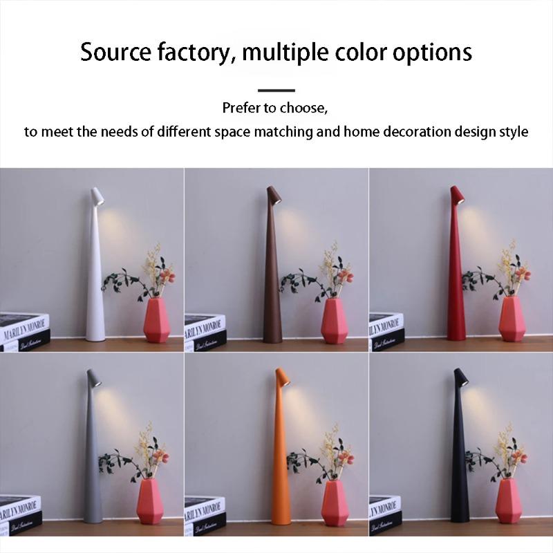 Modern Rechargeable Touch Control LED Table Lamp 3 Color Dimmable Desk Lamp Portable Night Light Eye-Caring for Bedroom Bedside Home Office Decor