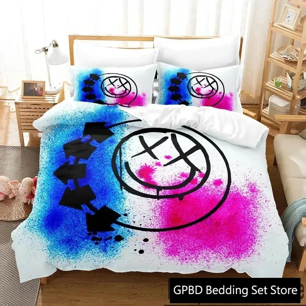 3D-Druck Blink-182 Bettwäscheset Doppelbett Einzelbett King Bettbezug Steppdecke Kissenbezug Jungen Mädchen Erwachsene Schlafzimmer