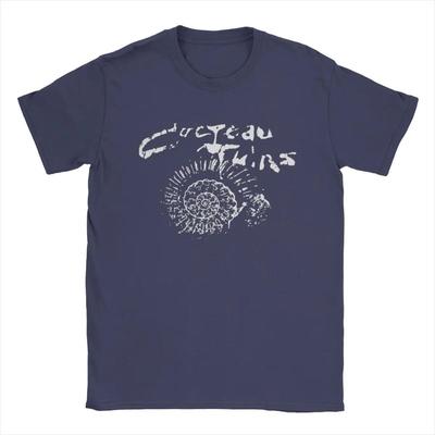 Herr Cocteau Twins Våg T-shirts Bomullskläder Fritid Kortärmad Rundhalsad T-shirt Tryckt T-shirt