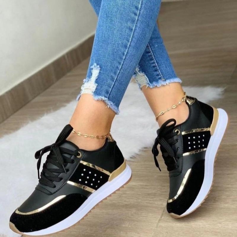 Spring Women's Thick Sole Casual Sneakers Plus Size Lightweight Walking Shoes Comfortable Breathable Sneakers Tenis De Mujer
