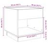 Nightstand with Infinity LED Effect in Sonoma Oak 50 x 50 x 50 cm