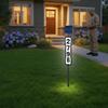 Auto Illuminates Solar Address Sign Waterproof LED House Number Sign  House Numbers for Outside