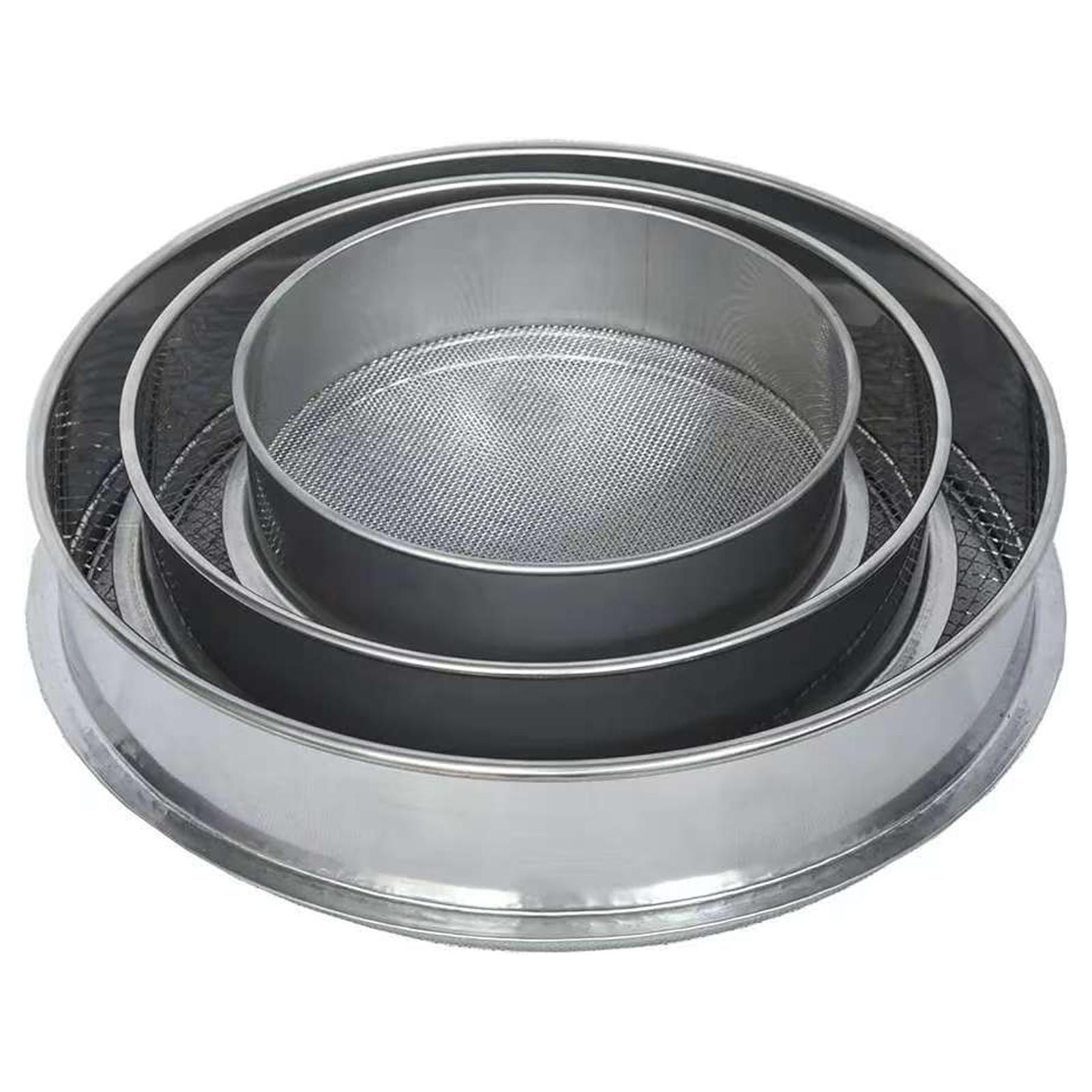 

3pieces Compact Stainless Steel Soil Sieve Set 3Pcs Garden Riddle For Sifting Soil Stones Compost