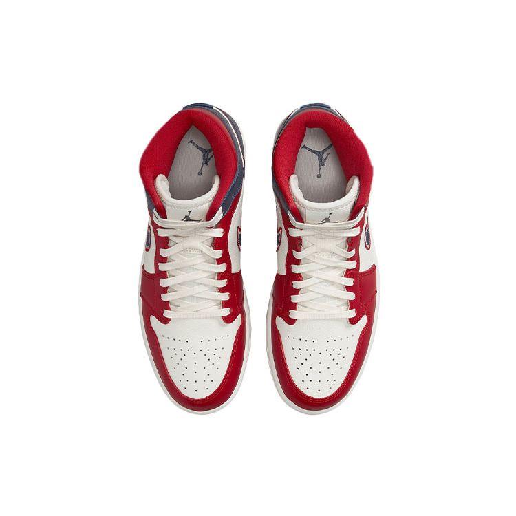 Air Jordan 1 Mid SE USA 2022 Women Sneakers Red Gym-Red Sail DQ7648-600