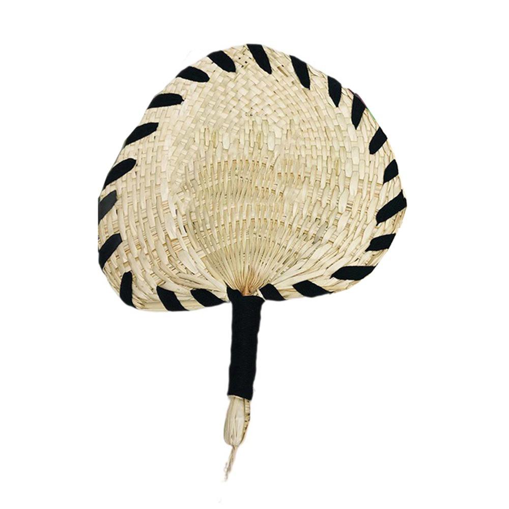 Ethnic style Straw Hand-woven Fan vintage Straw Woven Fans Pure Summer Cooling Fan  Beach