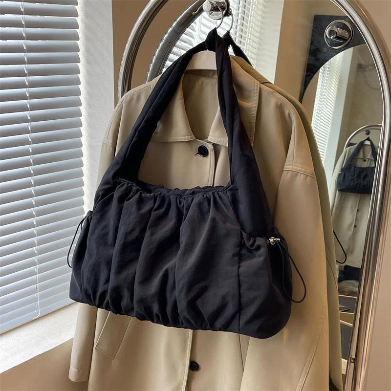 Fashion Nylon Pleated Women's Crossbody Bag  Casual Trend Versatile Large Capacity Tote Women's Shoulder Bag