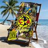 Custom Name Personalized Club America Print Beach Towel, for Trip Camping Beach Party Home Decor, Birthday Gift for Family & Friends