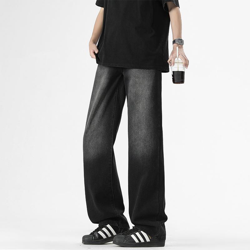 

Весенне-осенние модные брендовые свободные универсальные прямые брюки в стиле хай-стрит с широкими штанинами, повседневные брюки XXXL