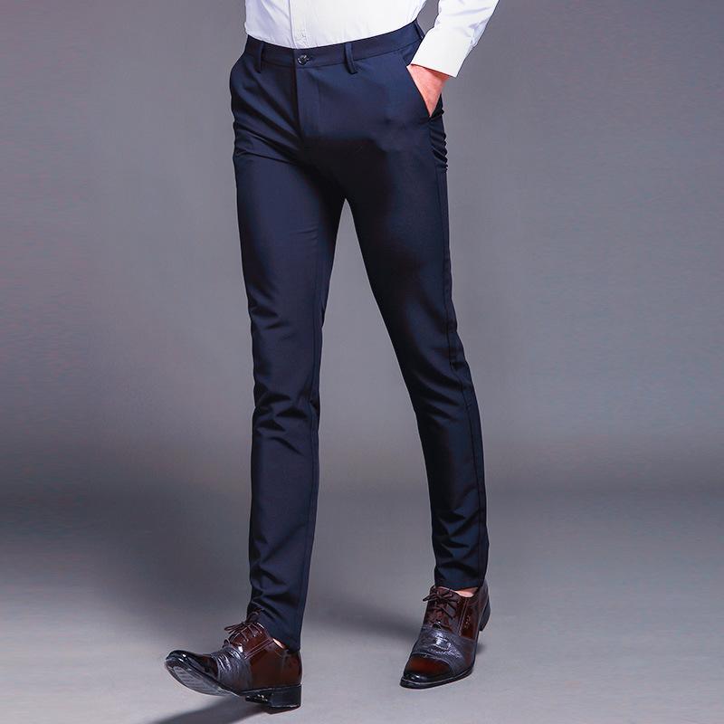 Summer Thin Stretch Trousers Men's New Men's Trousers Slim Casual Pants