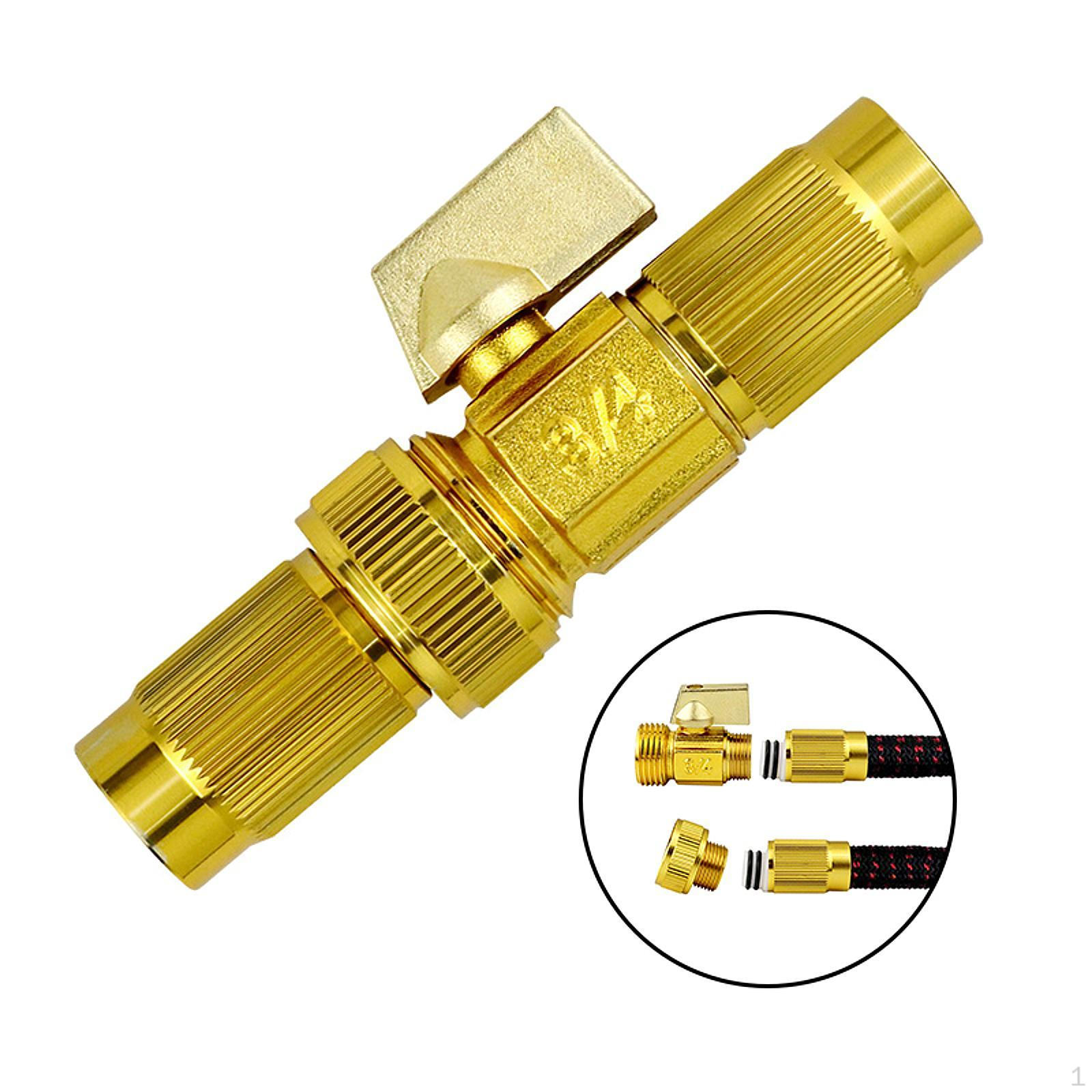 

3/4 Ball Valve Garden Hose Connector with Locking Handle for Cleaniing Replacement