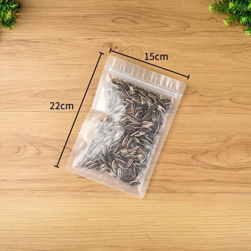 Frosted Transparent Plastic Bag Waterproof Flat Bottomed Self Sealing Pouchs Used for Jewelry Mobile Phone Accessories Candy Snacks Tea Storage Bags