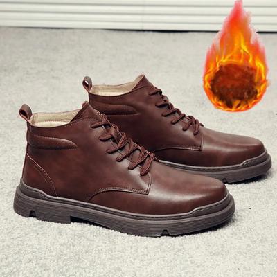 Nuovi Stivali Invernali Caldi Peluche -30 Gradi Scarpe in Vera Pelle Marca di Moda Stivaletti da Uomo Pelle di Mucca Calzature da Uomo D236