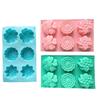 6 Cavity Flowers Silicone Mold Diy Handmade Fondant Cake Baking Chocolate Sugar Cake Tool Resin Polymer Clay Making Mould