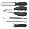 5Pcs/Set Professional Pedicure Kit Tools Manicure Nail Clippers Stainless Steel Scissors Grooming Kit Professional