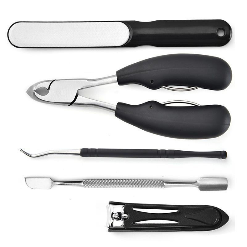 5Pcs/Set Professional Pedicure Kit Tools Manicure Nail Clippers Stainless Steel Scissors Grooming Kit Professional