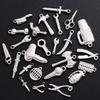 5pcs No Fade Tools Axe Wrench Sword Daily Supplies Charm Pendant For DIY Jewelry Making Accessories Keychain Earring Connectors