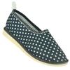 Women's Felt Slippers with a Heel In Dark Polka Dots 35