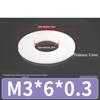 Rondella Piana Isolante in Gomma Nylon Plastica Ultra-Sottile, M3-M24
