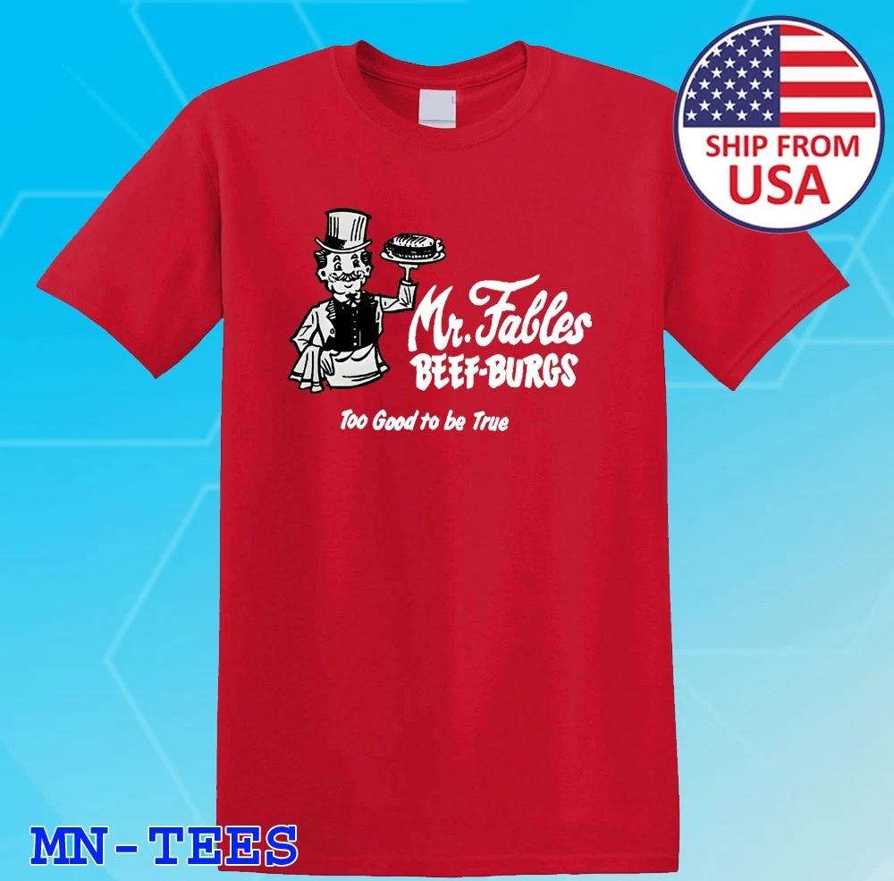 Mr. Fables Beef Burgs Restaurant Red Size S-5XL 4XL