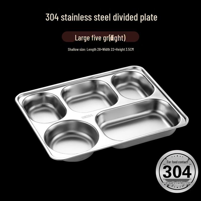 Bingyue 304 Stainless Steel Divided Lunch Box with Lid