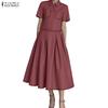 Women Casual Short Sleeve Blouse and Skirts Summer Two Piece Suit Sets