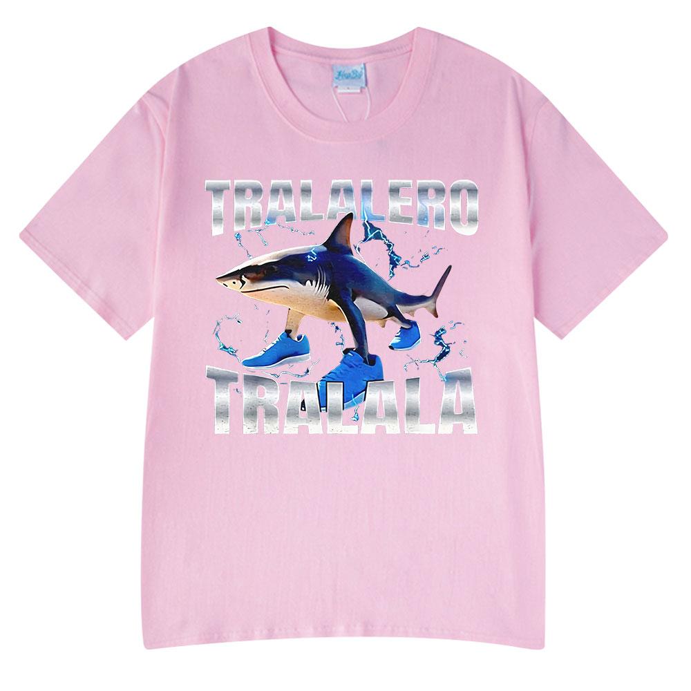 Tralalero Tralala Funny Humor Shark Meme T-shirt Men Women Clothes Fashion Gothic Vintage T-shirts Casual Oversized T Shirt Tops