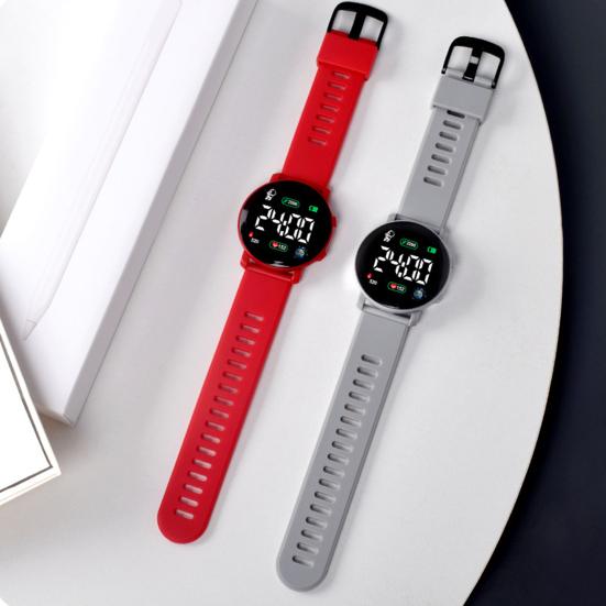 Yousheng Student Watch LED Display Waterproof High Accuracy Long Battery Life Low Consumption Precise Time Casual Silicone Watchband Electronic Watch