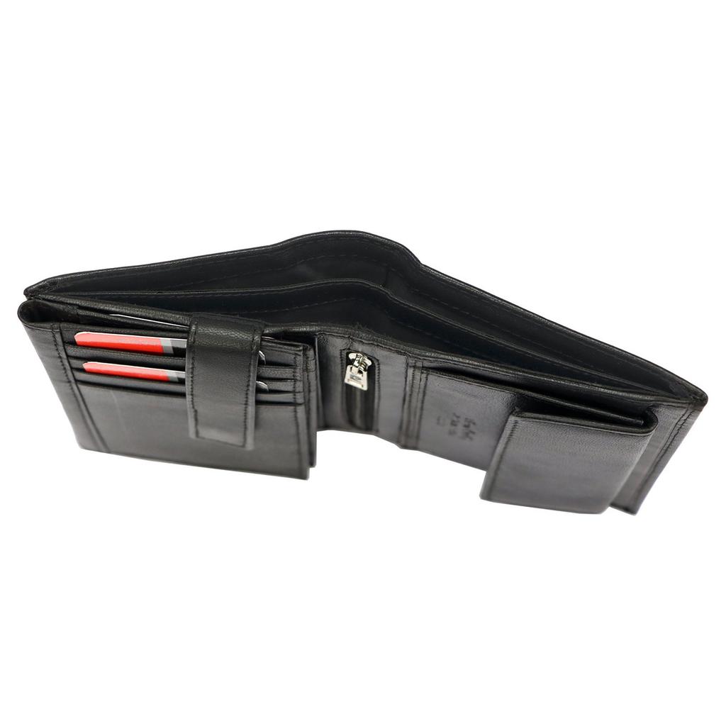 Składany Skórzany męski portfel Pierre Cardin RFID