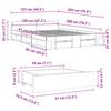 Bed Frame with Drawers Sonoma Oak 120x200cm Engineered Wood