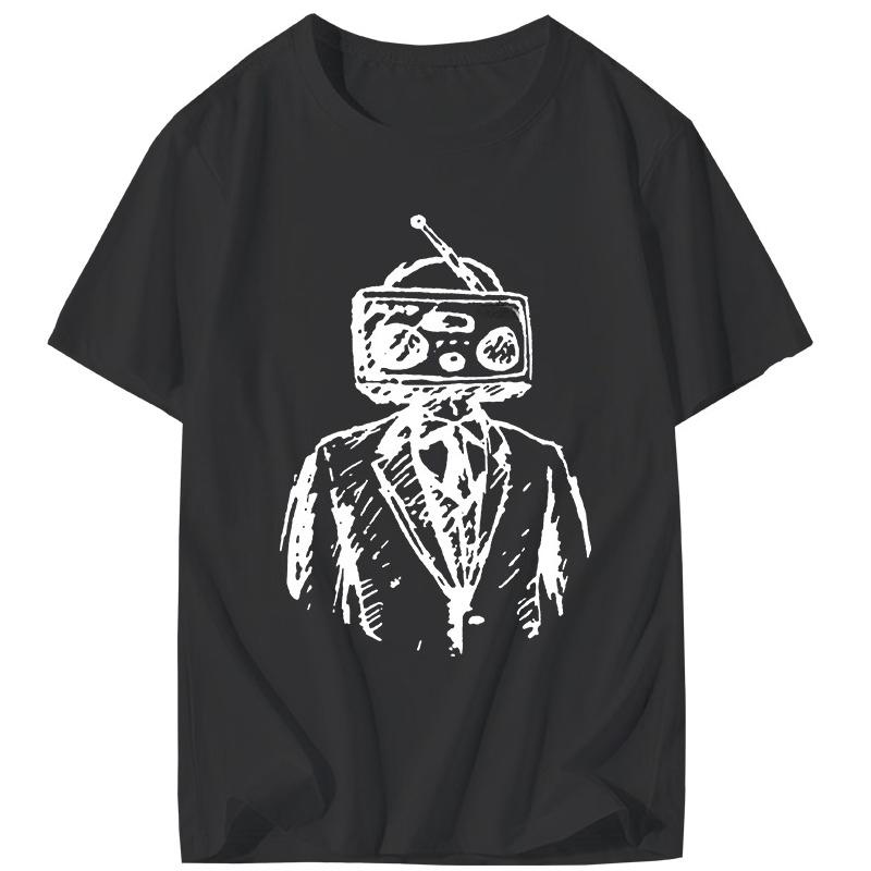 Vintage T Shirt Men Fashion Rock Band Women T-shirt Cotton  Short Sleeve Camisetas Men's Clothing Autumn and Winter Innerwear