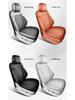 Equation Leopard Titanium Leather Car Seat Covers - Universal 7-Seater, Breathable & All-Season Cushion.