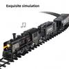 New Simulation Retro Small Train Set Track Parking Lot Steam Model High-speed Rail Children's Rail Toys Boys' Ideal Toys Christm