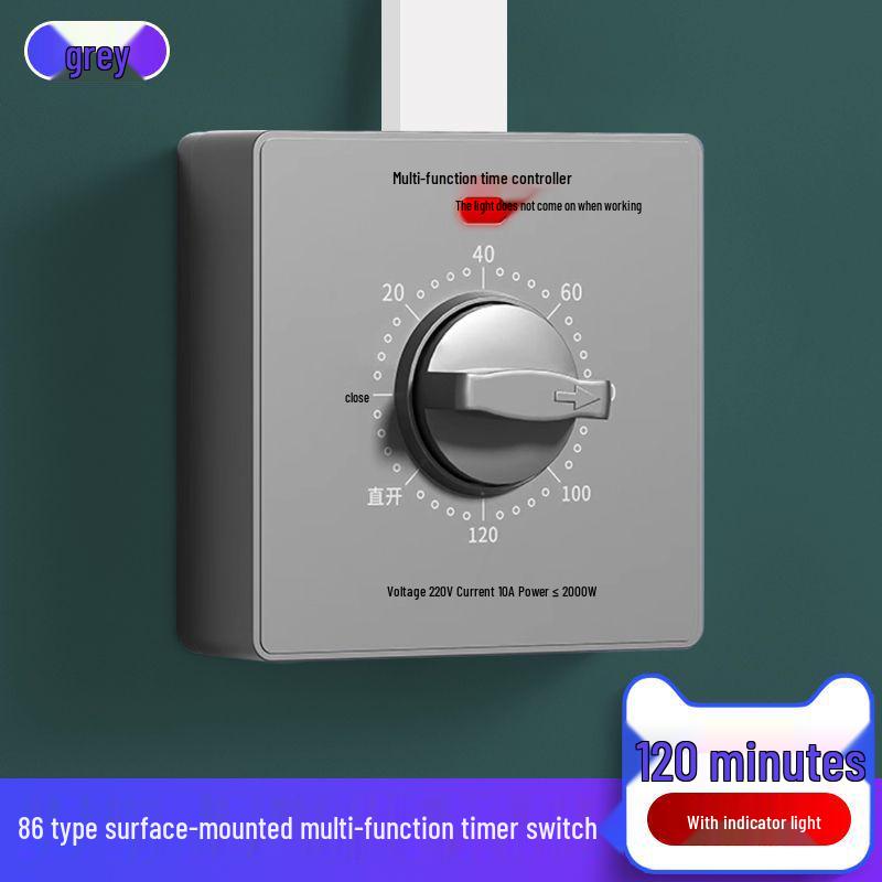 220V Mechanical Timer Switch Control for Water Pump - Automatic Power Off Socket Panel
