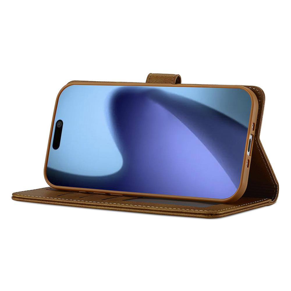 LC.IMEEKE For iPhone Air Case Calf Texture PU Leather Stand Wallet Phone Cover