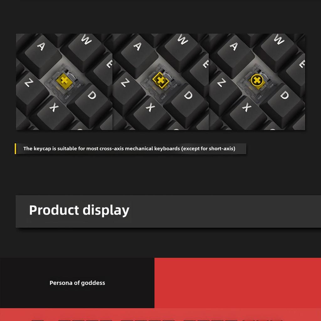 Four-Sided Translucent Color Keycaps for Customized Mechanical Keyboard